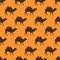 Camel seamless pattern. vector