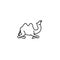 Camel simple logo icon designs vector illustration