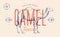 Camel. Template Label. Vintage retro print