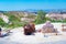 Camel waiting for tourists Cappadocia UÃ§hisar Turkey