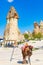 Camel waiting for tourists Fairy Chimneys Cappadocia Turkey