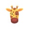 Camelopard giraffe savanna animal face mask head