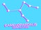 Camelopardalis constellation 3d symbol. Constellation icon in isometric style on blue background. Cluster of stars and galaxies.