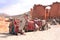 Camels and Qasr Al-Bint, Petra, Jordan