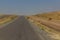 Camels on a road through Karakum desert between Ashgabat and Konye-Urgench, Turkmenist