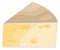 Camembert cartoon icon. Cartoon soft creamy cheese