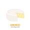 Camembert cheese icon