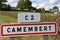 Camembert place name sign