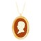 Cameo, Antique Gold Locket, Vintage Gentleman, Jewelry Chain Necklace