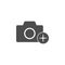 camera with an appendage icon. Elements of web icon. Premium quality graphic design icon. Signs and symbols collection icon for we