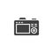 Camera back side screen vector icon