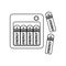 Camera Batteries icon. Element of Equipment photography for mobile concept and web apps icon. Outline, thin line icon for website