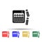 Camera batteries multi color style icon. Simple glyph, flat vector of equipment photography icons for ui and ux, website or mobile