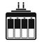 Camera battery charger icon, simple style