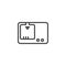 Camera battery charger line icon