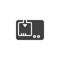 Camera battery charger vector icon