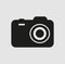 Camera - black vector icon