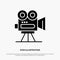 Camera, Capture, Film, Movie, Professional solid Glyph Icon vector