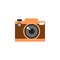 camera colored illustration. Element of camping icon for mobile concept and web apps. Flat design camera colored illustration can