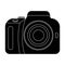 Camera detective. Camera, for shooting the scene, and to commit murder.Detective single icon in blake style vector