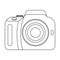 Camera detective. Camera, for shooting the scene, and to commit murder.Detective single icon in outline style vector