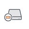 Camera disk drive hard storage video icon