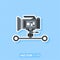 Camera dolly cart icon,Flat design element