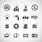 Camera and flash icon set, vector eps10