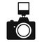 Camera with flash simple icon