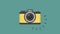 Camera flat  Animated Icon vector