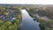 Camera flying over the Chattahoochee River