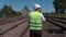 Camera follows railway employee