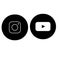 Camera icon design flat instagram youtube