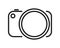 Camera icon in flat style. Single high quality outline symbol of camera for web design or mobile app. Thin line camera sign