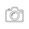 Camera icon isolated. Linear photo camera icon