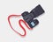 Camera Icon with Red Strap Vector Illustration