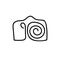 Camera icon vector illustration, device