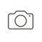 Camera icon vector. Line photo symbol.