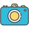 Camera icon vector pocket digital photography equipment