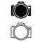 Camera icon vector set. photo illustration sign collection. photography symbol.