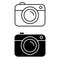 Camera icon vector set. photo illustration sign collection. photography symbol.