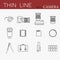 Camera icons and camera accessories icons