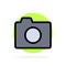 Camera, Image, Photo, Basic Abstract Circle Background Flat color Icon