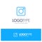 Camera, Instagram, Photo, Social Blue outLine Logo with place for tagline