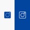 Camera, Instagram, Photo, Social Line and Glyph Solid icon Blue banner Line and Glyph Solid icon Blue banner