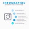 Camera, Instagram, Photo, Social Line icon with 5 steps presentation infographics Background