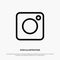 Camera, Instagram, Photo, Social Line Icon Vector