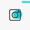 Camera, Instagram, Photo, Social turquoise highlight circle point Vector icon