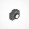 Camera isometric icon 3d vector illustration