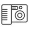 Camera line icon. Photo camera vector illustration isolated on white. Photography outline style design, designed for web